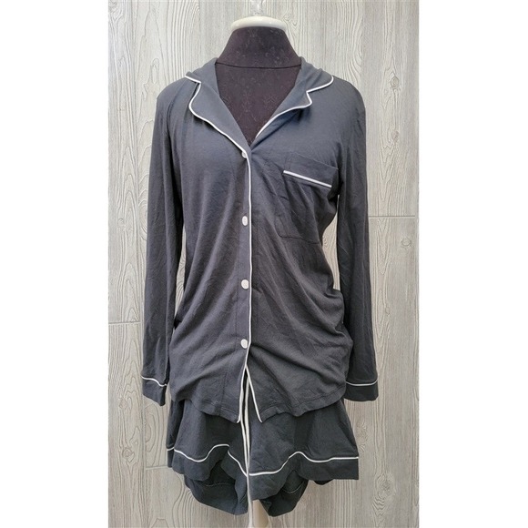 Cosabella Other - NWT Cosabella L Bella Long Sleeve Top & Boxer Shorts Pajama Set Dk Gray 99722